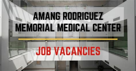 armmc hiring|AMANG RODRIGUEZ MEMORIAL MEDICAL Careers and Employment .